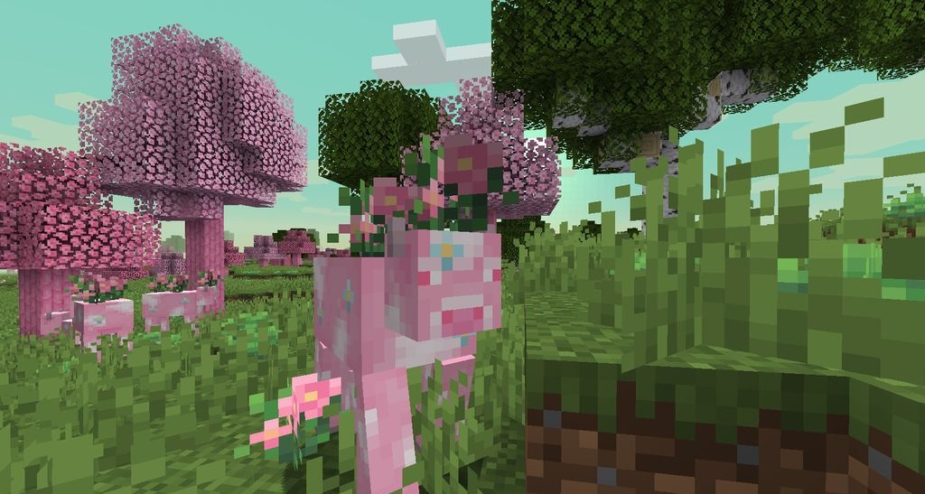 Лавовые лужайки в Mystic’s Biomes с раскалёнными блоками и опасными зонами