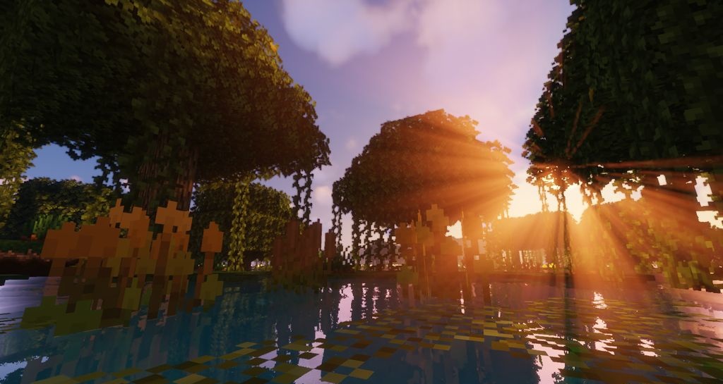 Реалистичный лесной биом в Minecraft с улучшенными текстурами Nature X