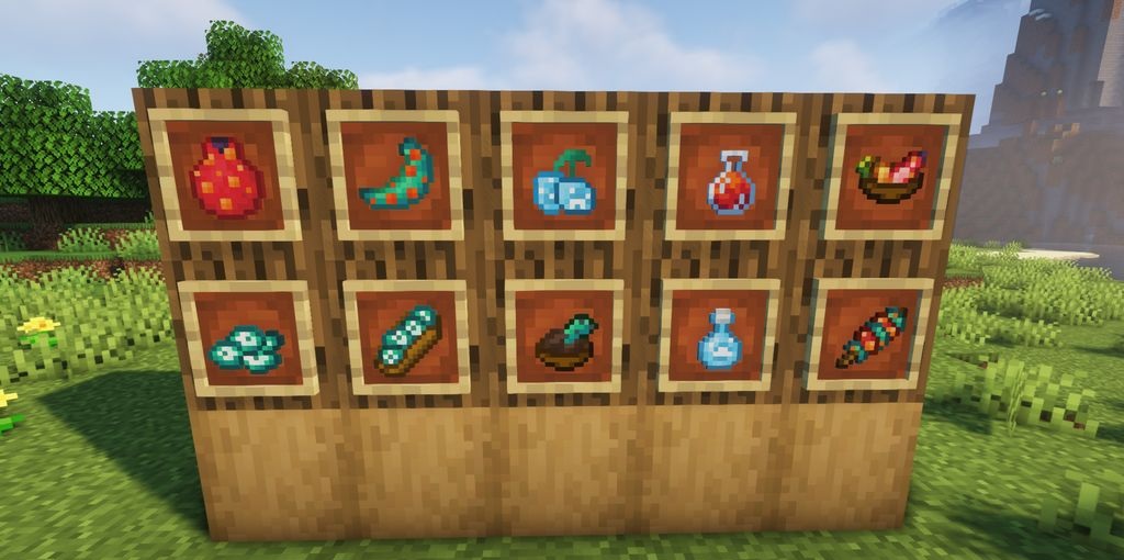 Новые растения из мода Nears в искаженном лесу Minecraft
