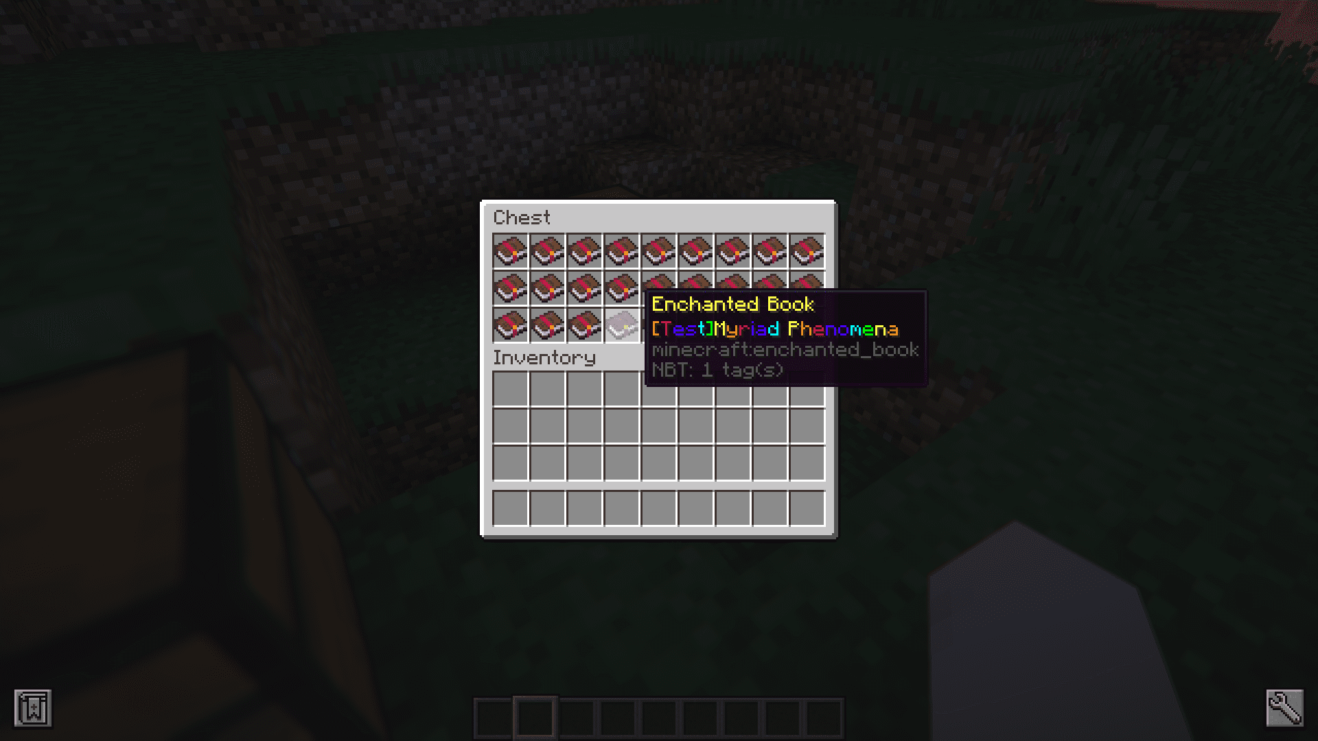 Демонстрация эффекта вампиризма из мода NekoEnchantment в Minecraft