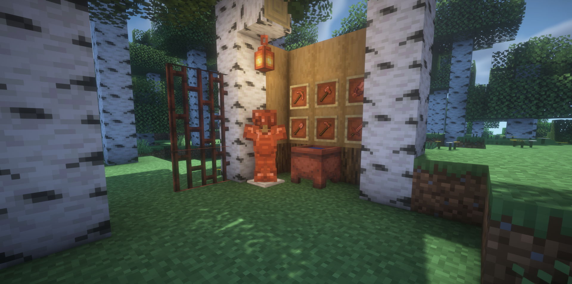Медные инструменты и оружие из мода Nemo’s Copper в Minecraft