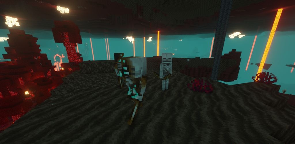 Новый босс в моде Nether Skeletons — огромная голова скелета, атакующая игрока