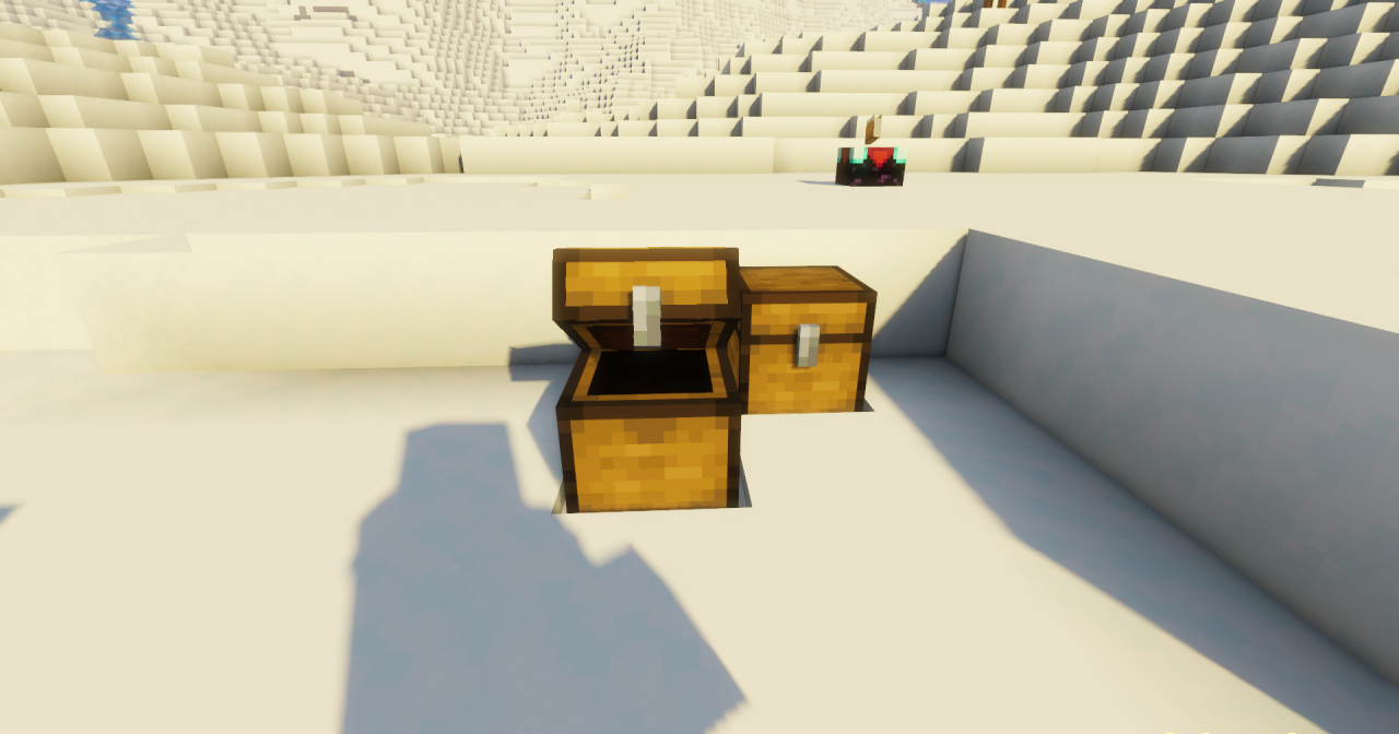 Интерьер склада с использованием текстур-пака New Chests