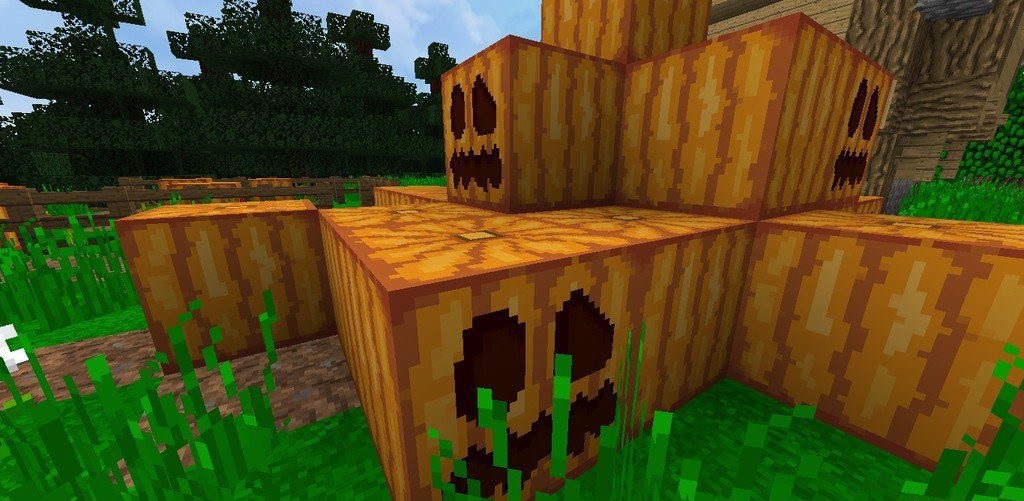 Детализированные блоки и ландшафт в Minecraft с New Dawn