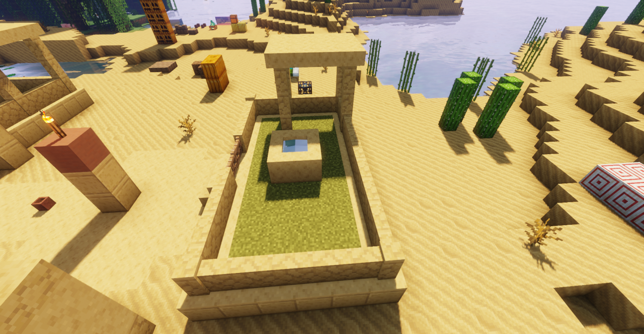 Сравнение стандартного песка и New Sand в разных биомах Minecraft