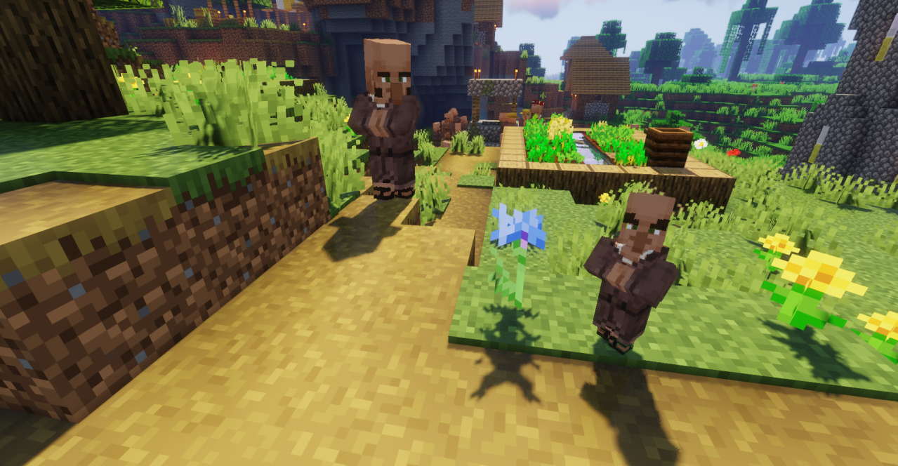 Улучшенные текстуры жителей деревни в Minecraft с разными выражениями лиц