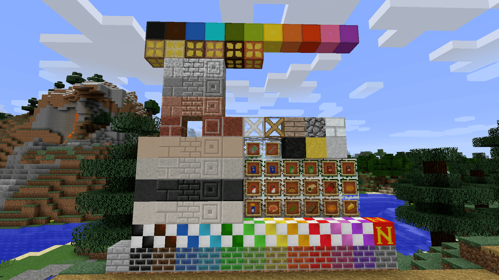 Пример новых блоков из мода NiftyBlocks в Minecraft