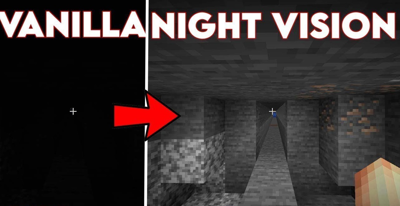 Интерфейс активации текстур-пака Night Vision в меню Minecraft