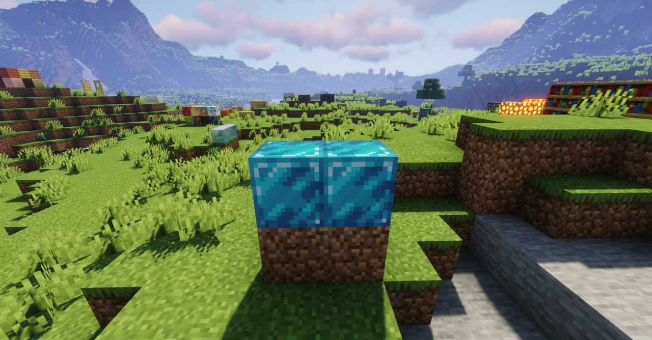 Геймплей Minecraft с текстур-паком Nightmarely: улучшенные блоки и окружение