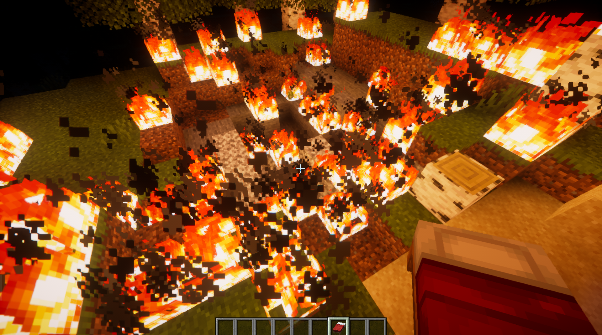 Уникальные блоки и ландшафт Nightworld в Minecraft