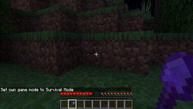 Анимация мода NoGravity для Minecraft, показывающая левитацию игрока и предметов