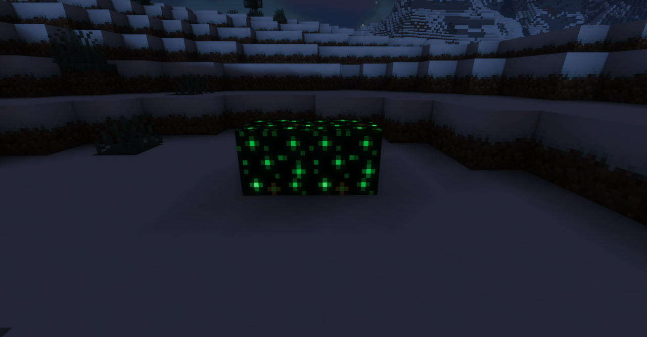 Пример использования текстур-пака Notandvm’s Emissive Sculk в древнем городе Minecraft