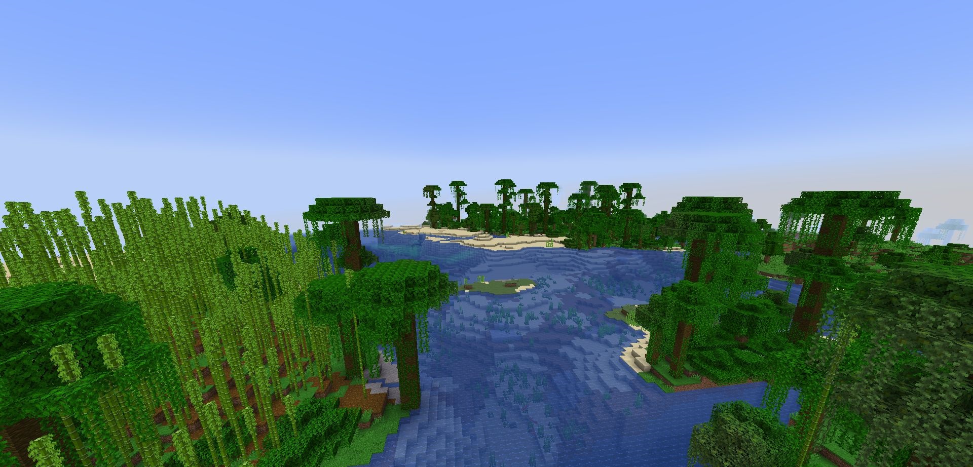 Геймплей Minecraft с модом Nvidium: реалистичная вода и глобальное освещение