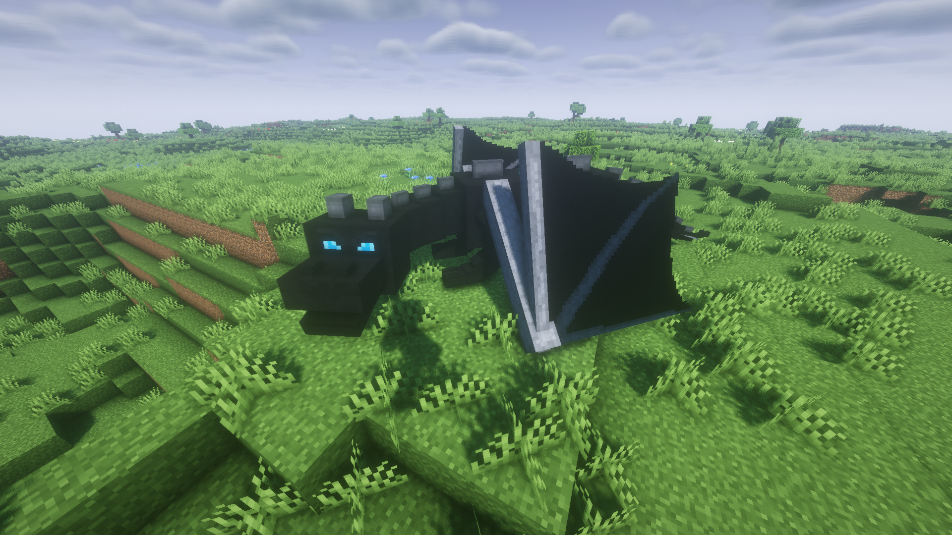 Крупный город, построенный игроками в Minecraft