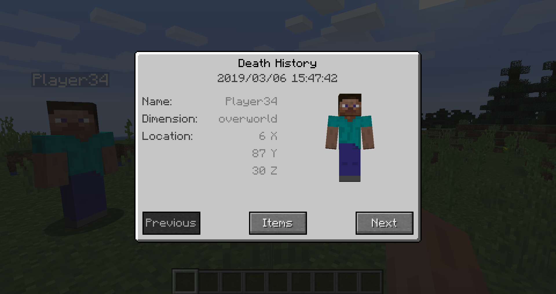 Интерфейс установки модов в папке Minecraft