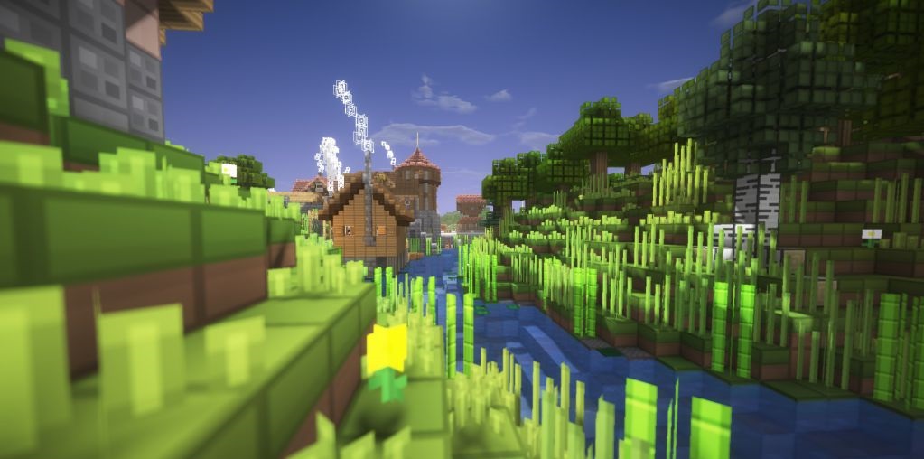 Сравнение стандартных и улучшенных текстур блоков в Minecraft с oCd
