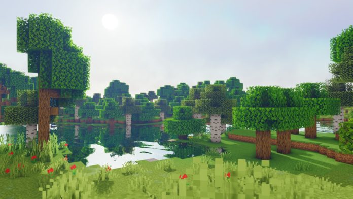 Реалистичное отражение воды в Minecraft с шейдером Oceano