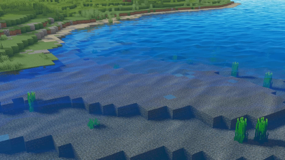 Minecraft с шейдером Oceano: красивое небо, облака и освещение