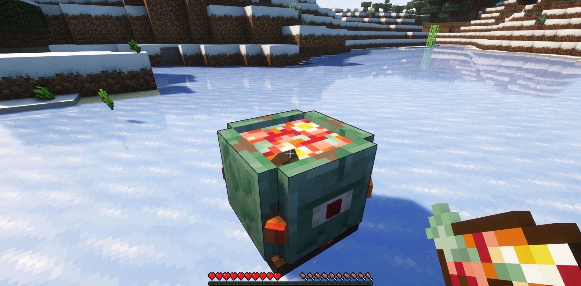 Подводная охота на крабов в Minecraft с модом Ocean’s Delight