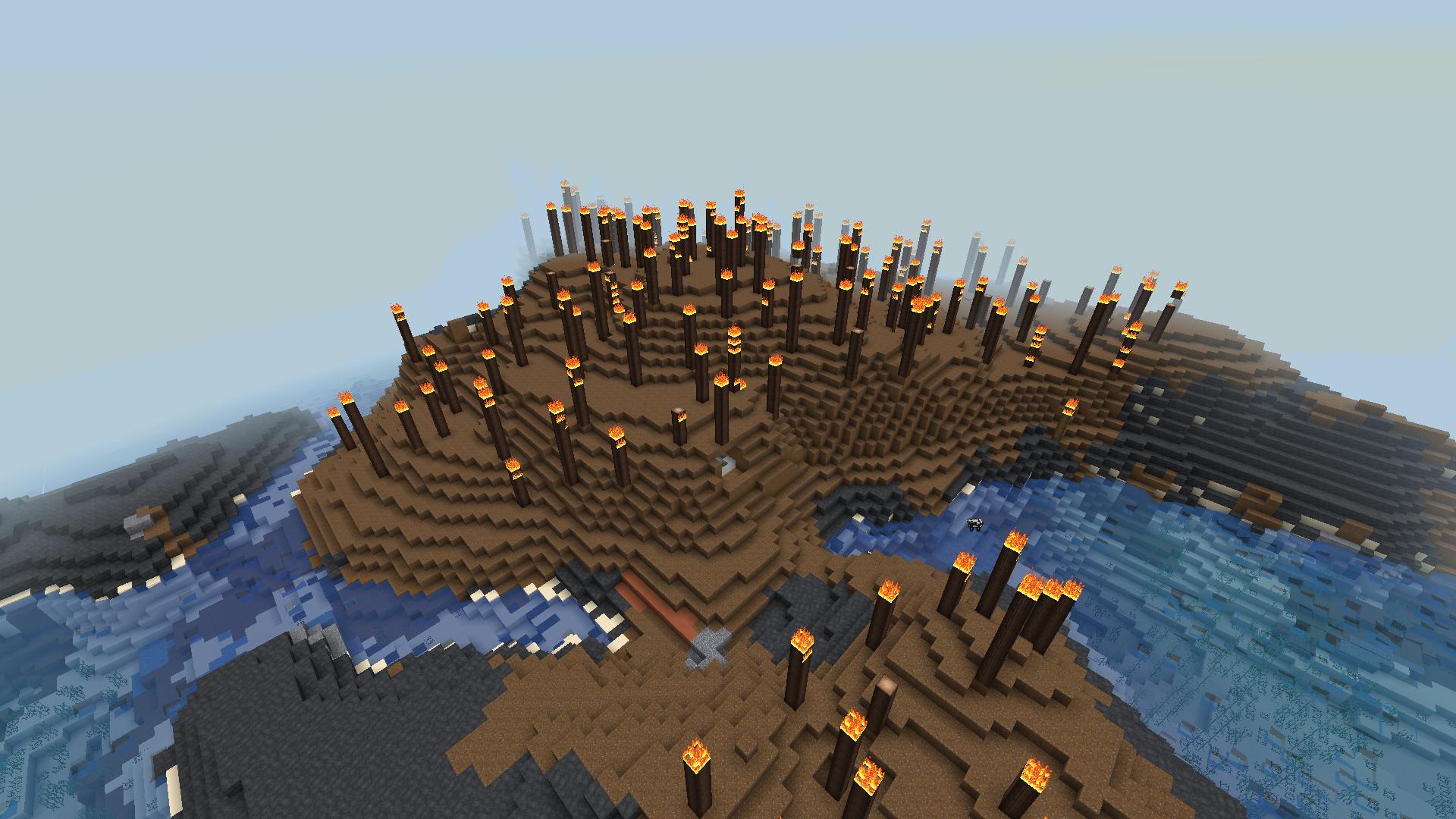 Игрок исследует разрушенный биом в Minecraft с модом Solar Apocalypse: Refabricated