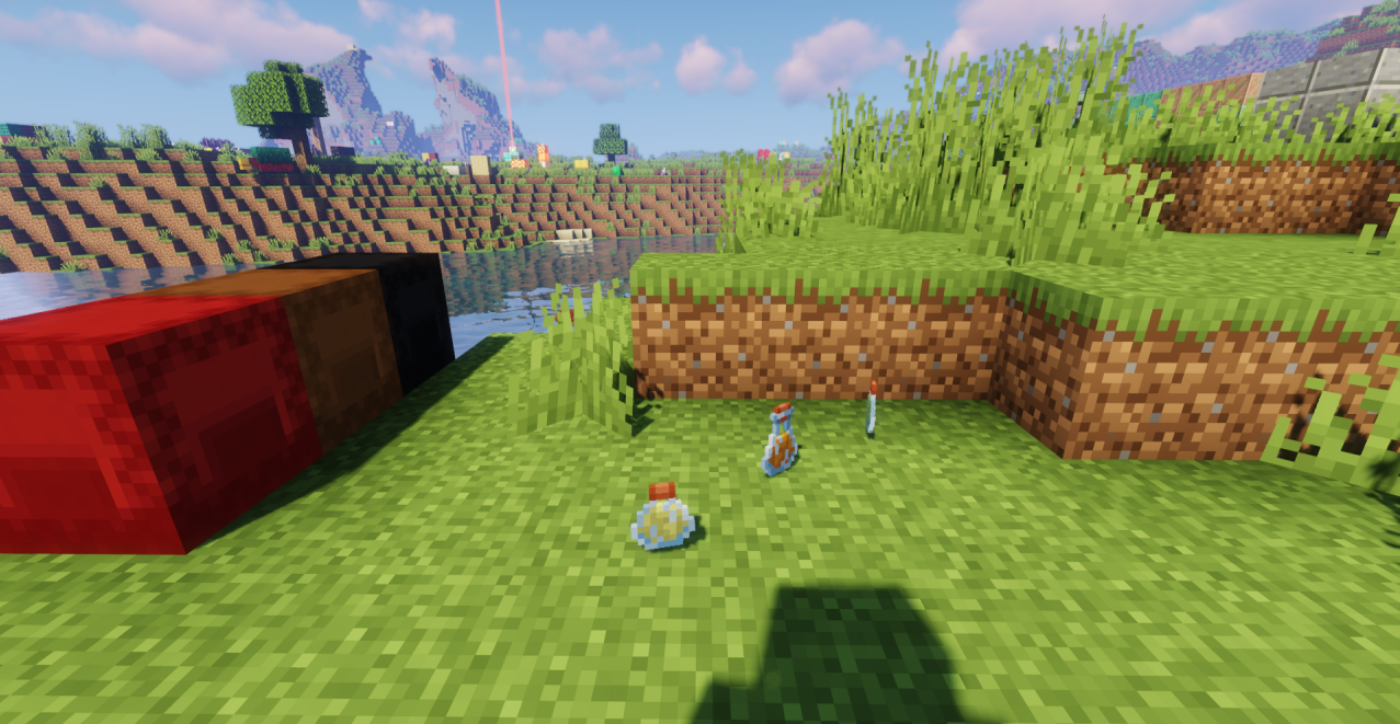 Интерфейс инвентаря с обновленными зельями в Minecraft