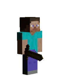 Анимация рубящего удара мечом в моде Better Combat для Minecraft