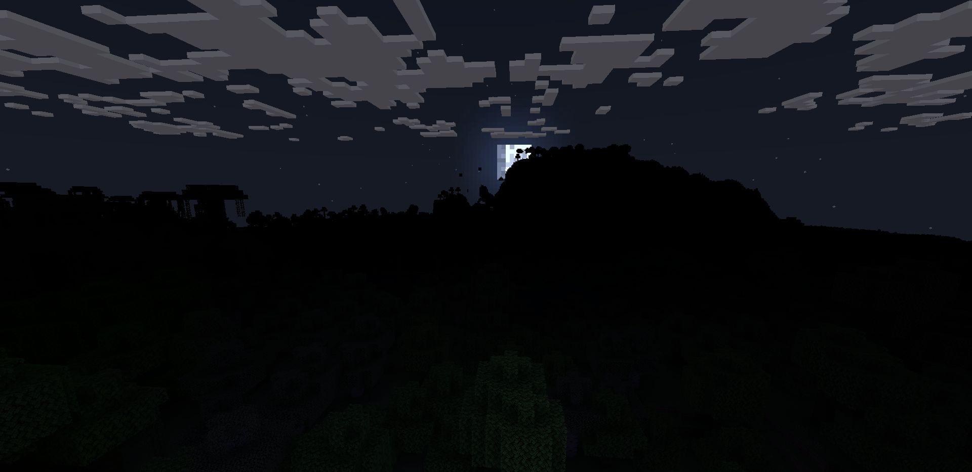 Жуткие эффекты тумана в Minecraft с шейдерами Optimism