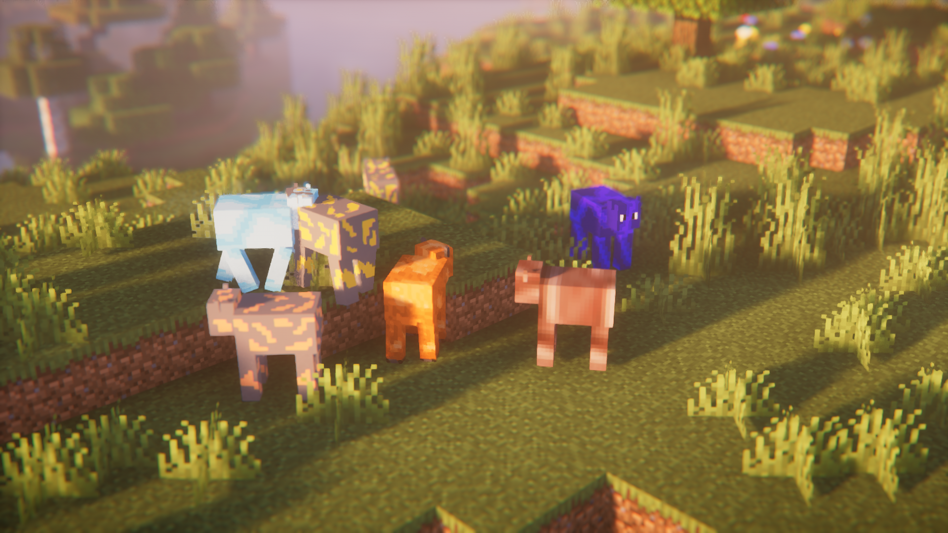 Игрок доит рудную корову в Minecraft для получения алмазов