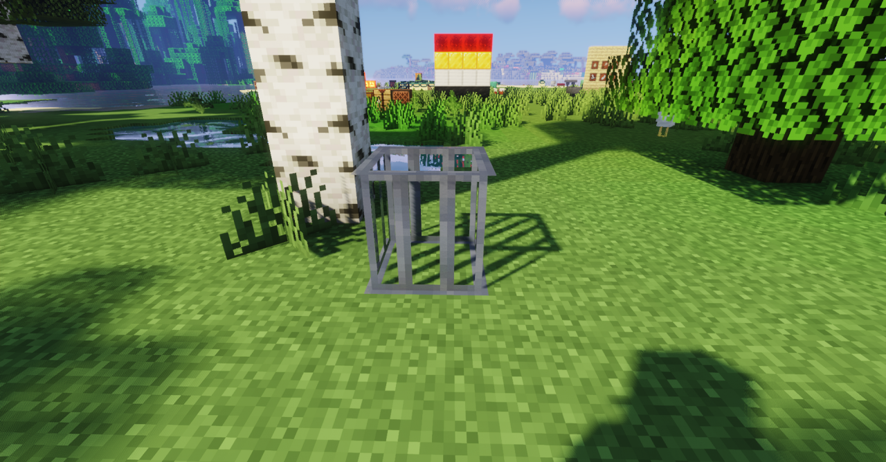 Сравнение ванильных и 3D железных прутьев в Minecraft