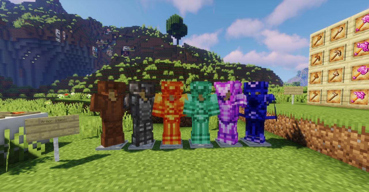 Футуристичные текстуры руд и блоков в Minecraft с текстур-паком Paladium