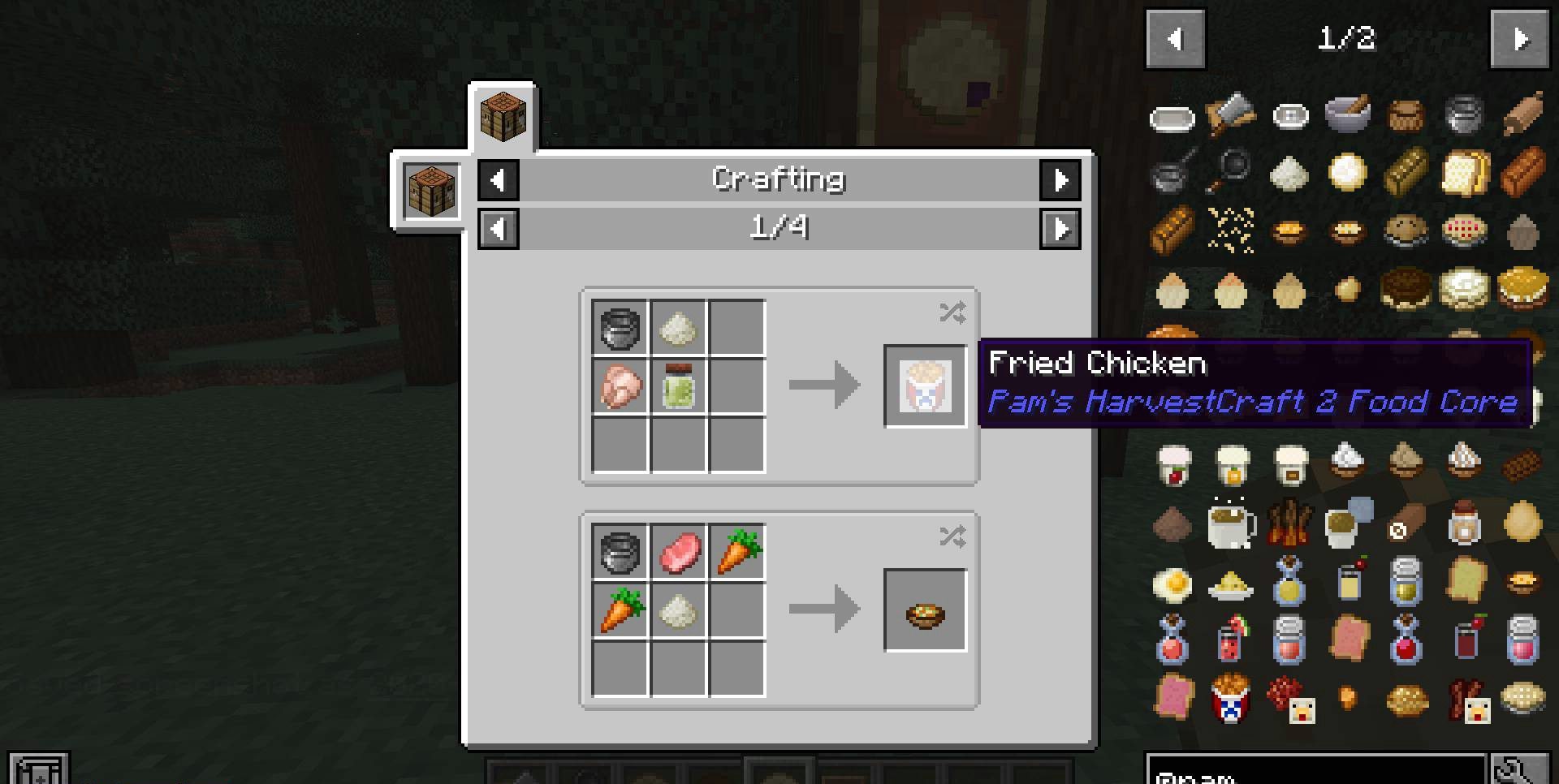 Кухня с новыми блоками из Pam’s HarvestCraft 2: плита, холодильник и ингредиенты
