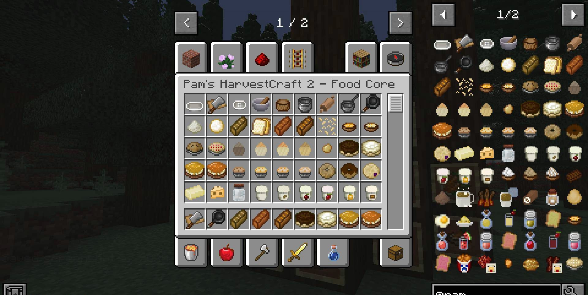 Игровой процесс с модом Pam’s HarvestCraft 2: ферма с овощами и кухня