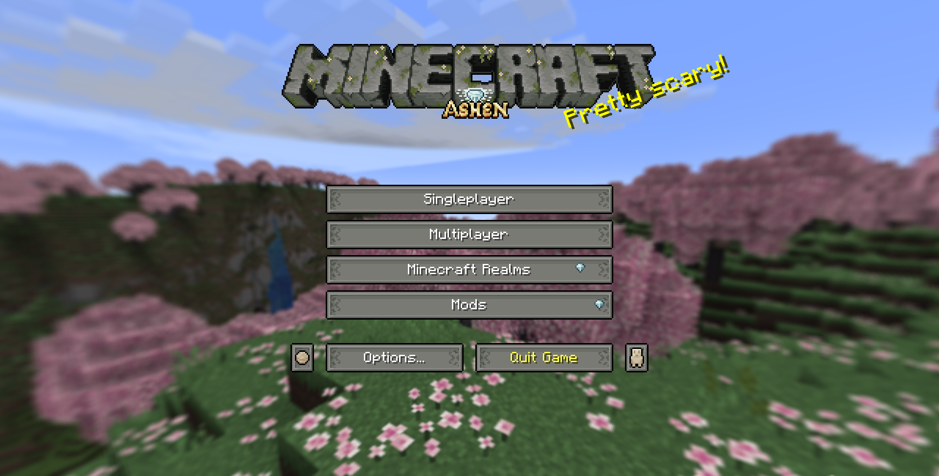 Интерфейс Minecraft с разными вариантами панорам благодаря модификации Panorandom