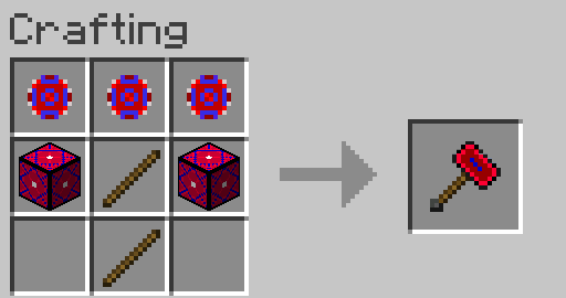 Рецепт крафта паракордового молота в модификации Paracord Gems