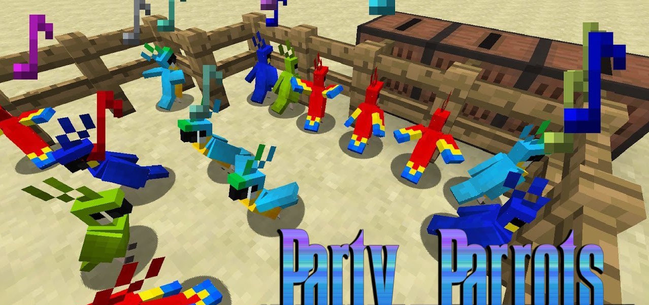 Party Parrots для Minecraft 1.20.6