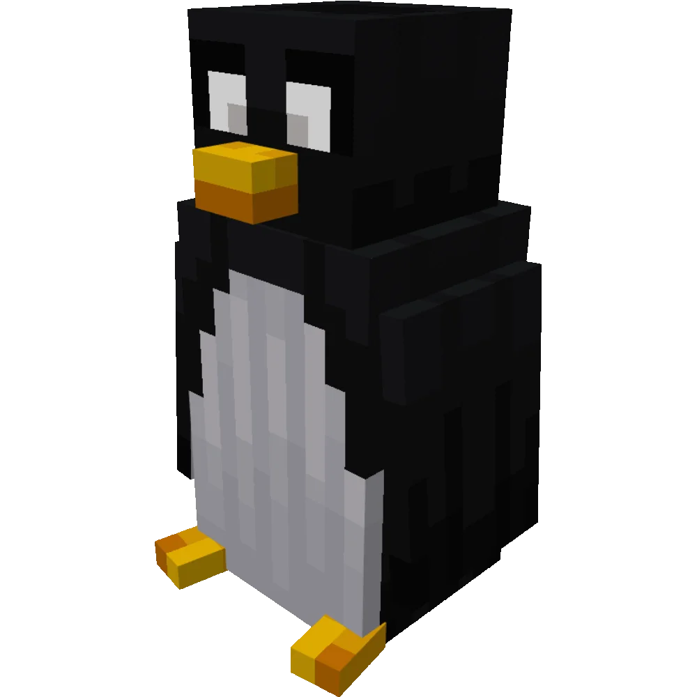 Пингвины в Minecraft — милые пассивные мобы из модов, обитающие в снежных биомах
