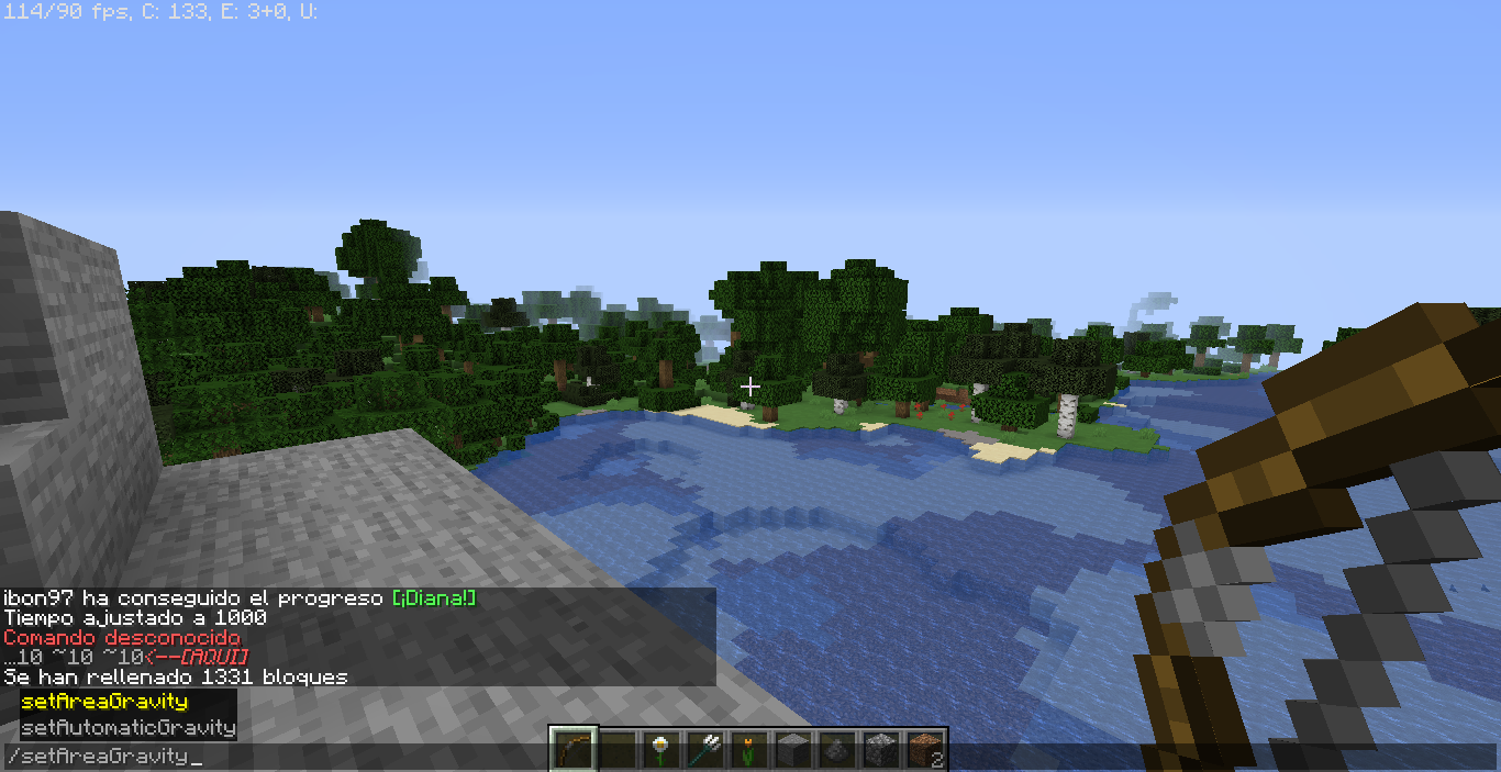 Пример использования GravityWorld в строительстве Minecraft