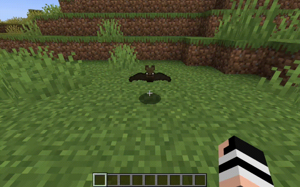 Анимация поглаживания коровы в Minecraft с модом Pettable
