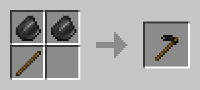 Кирка в моде Better Punching для добычи руд в Minecraft