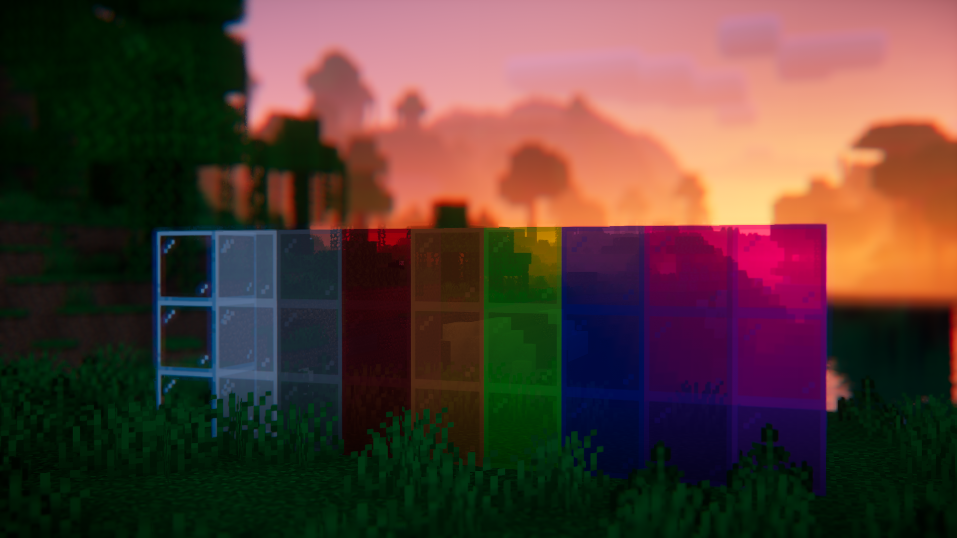Сравнение скорости добычи стекла с модом и без него в Minecraft