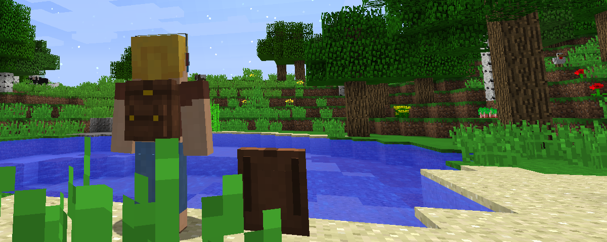 Игрок добывает дерево в Minecraft для создания первых инструментов