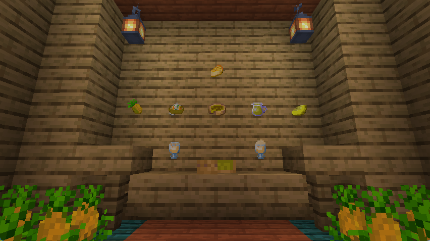 Ферма ананасов в Minecraft с модом Pineapple Delight