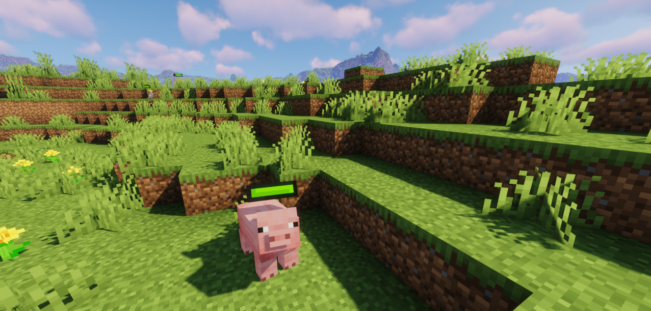 Пример использования текстурного пакета в Minecraft с улучшенной графикой
