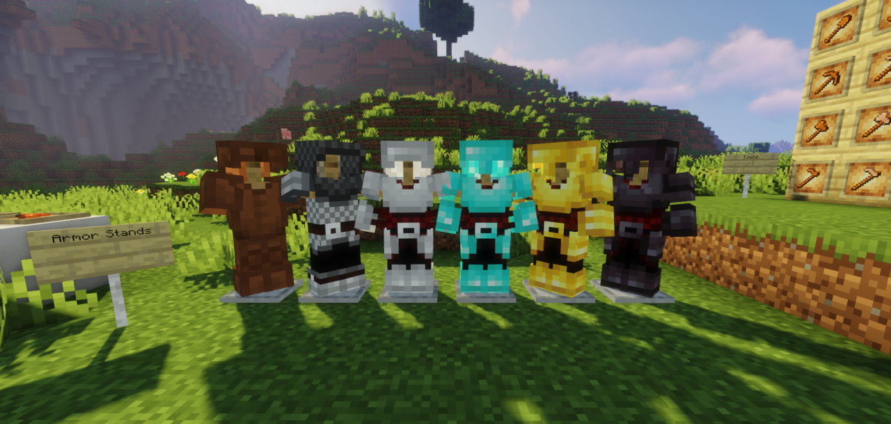 Деревня в Minecraft с домами, фермами и жителями