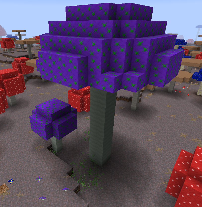 Игрок собирает ядовитые грибы в пещере Minecraft