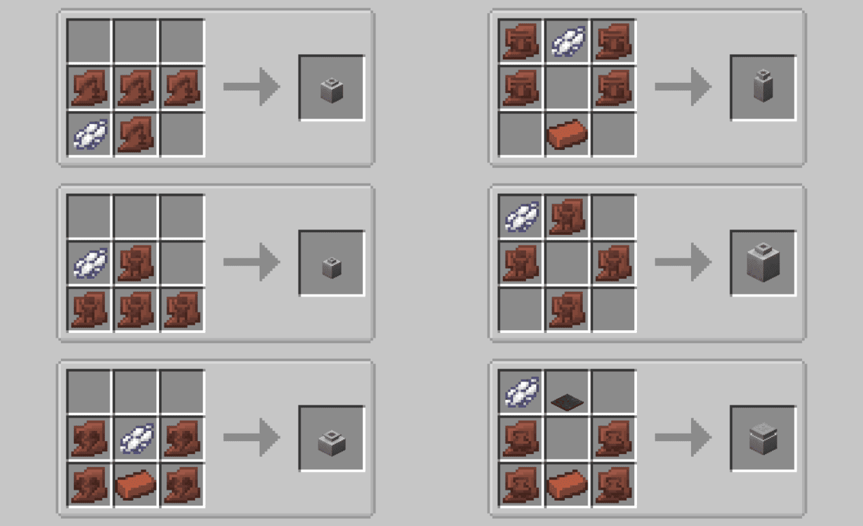 Рецепты крафта для мода Pottery в Minecraft с подробными схемами создания