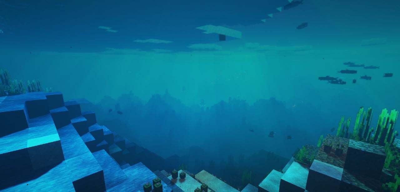 Деревня в Minecraft с улучшенной графикой благодаря шейдерам