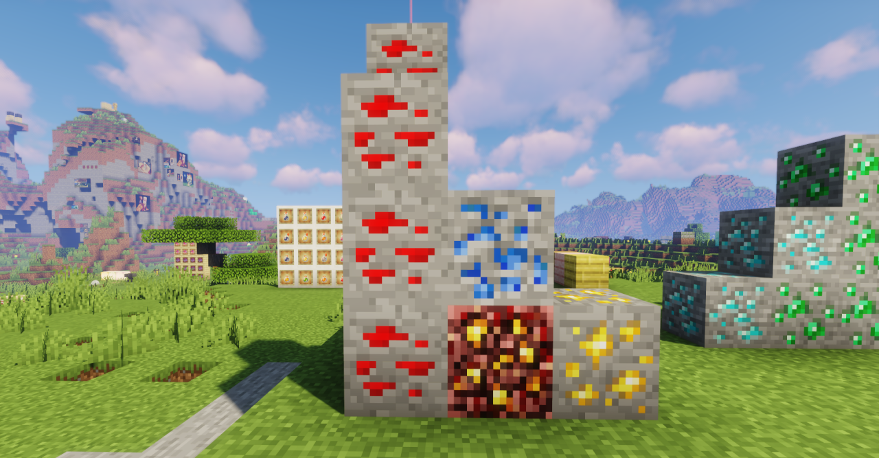 Сравнение оригинальных и улучшенных текстур в Minecraft