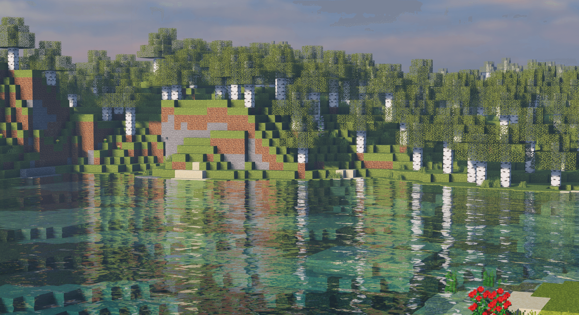 Сравнение стандартной графики Minecraft и ProjectLUMA с реалистичными тенями