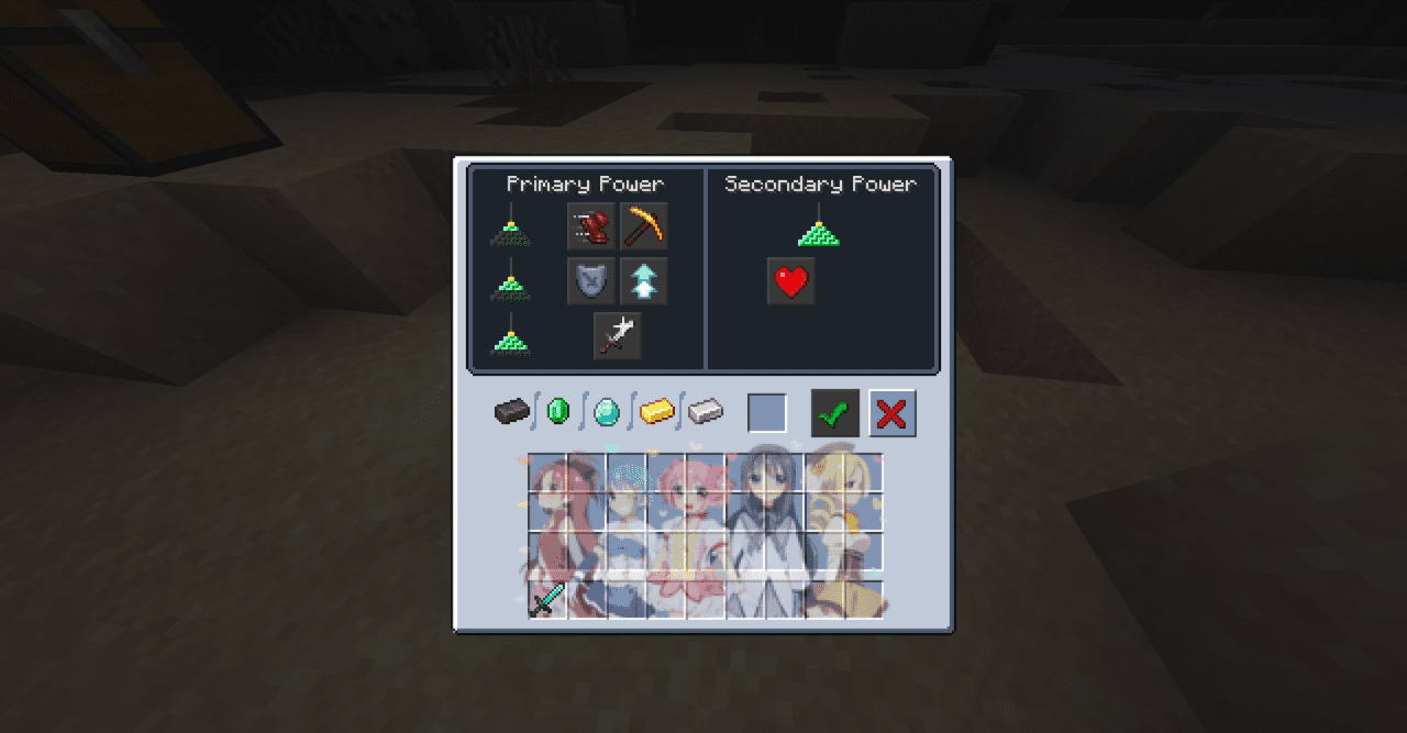 Игровой процесс Minecraft с аниме-текстурным пакетом Puella Magi Madoka Magica